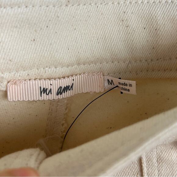 NEW Francesca's Cream Culotte Pants M Wide Leg Crop - Picture 4 of 8